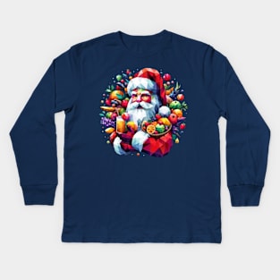 Christmas Santa Claus Kids Long Sleeve T-Shirt